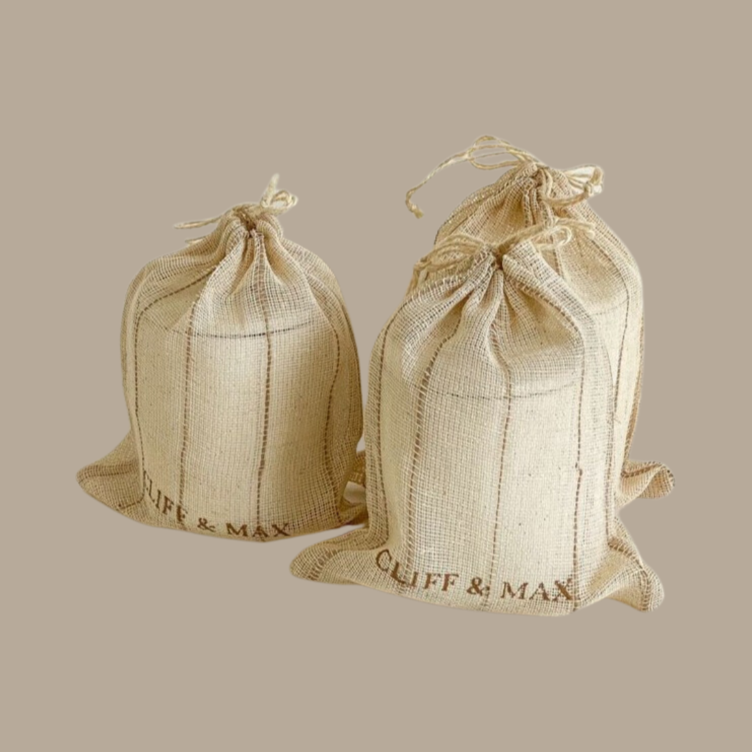 Burlap drawstring discount bags