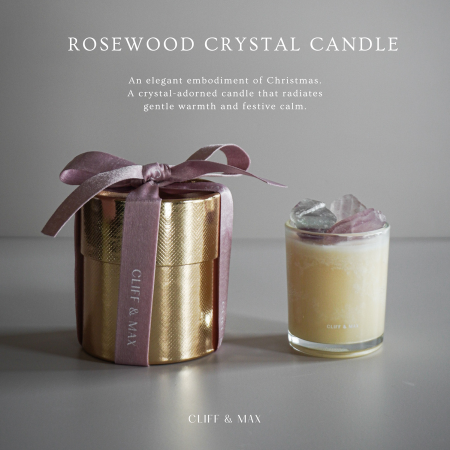 The Rosewood Crystal Candle