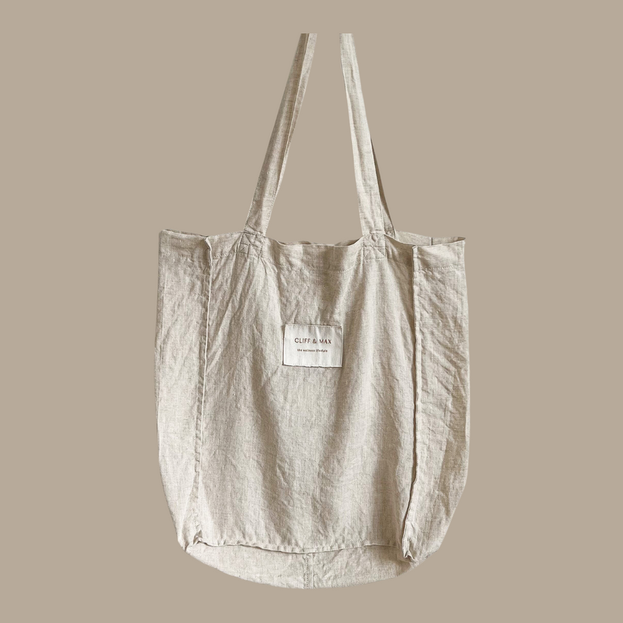 Natural Linen Tote Bag