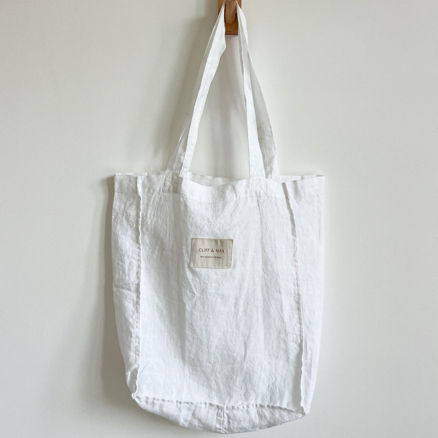 100% pure natural linen tote bag