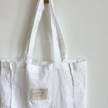 100% pure natural linen tote bag